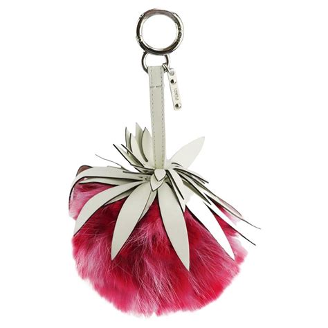 fendi fox fur charm.